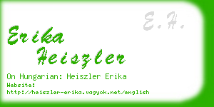 erika heiszler business card